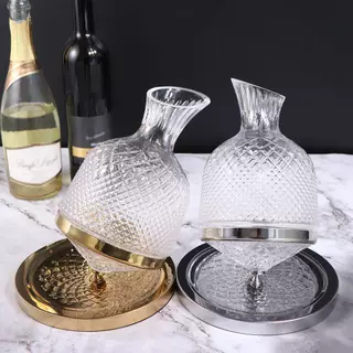 Aerador De Vinho SUNDANCE, Com Base De Vidro Cristal Espessado Decantador Giratório 360, Dispensador 1500ml