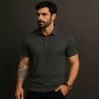 Camisa Polo Masculina Dry Fit Malha Fria Gelada Poliamida Não Amassa Premium
