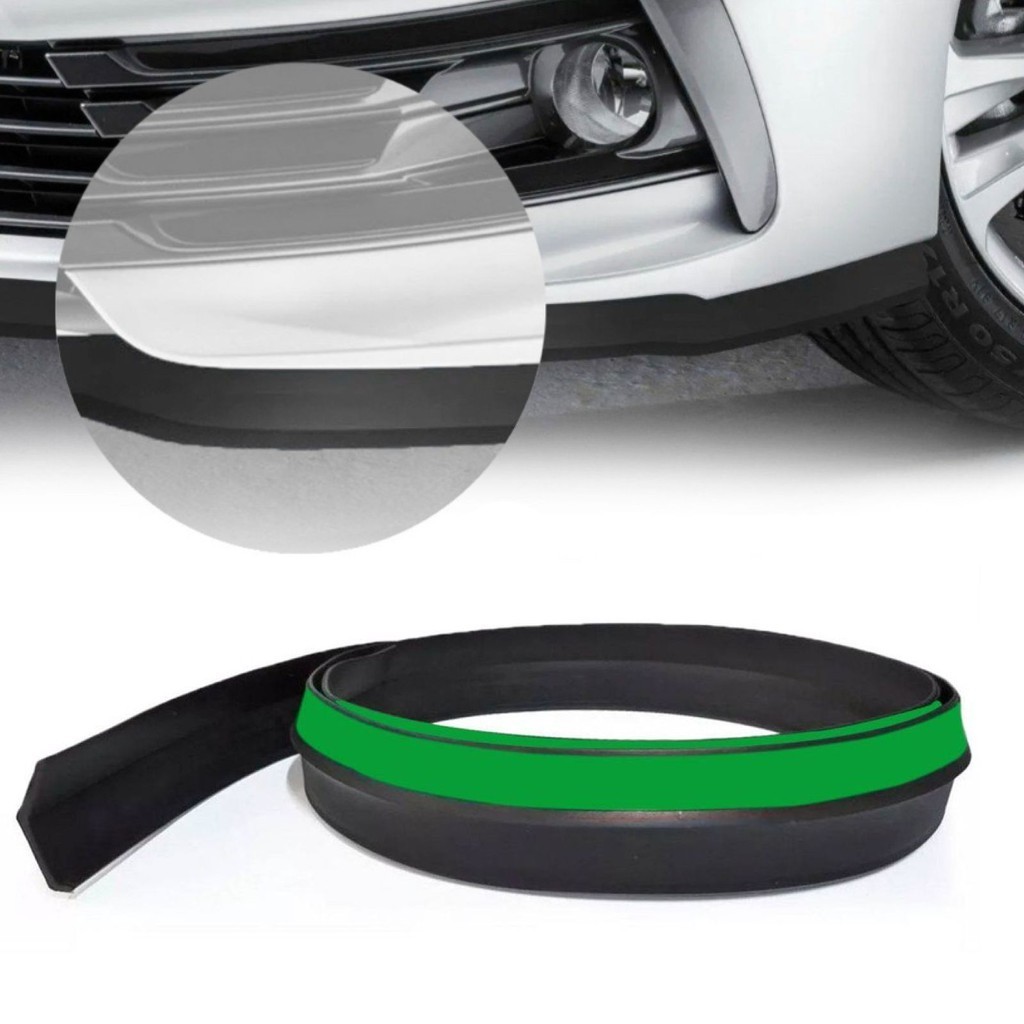 Front Lip Saia Spoiler Borracha Frontal Parachoque 2,5m Universal