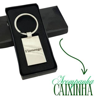 Chaveiro Retangular Inox Personalizado Trocedor Time de Futebol