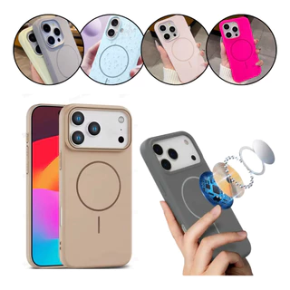 Capinha case Silicone magsafe indução Magnética Para iPhone 11 12 13 14 15 16 17 pro air promax
