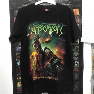 Music.Soul Camiseta Masculina Suffocation | Estética Death Metal Brutal | Unissex 100% algodão