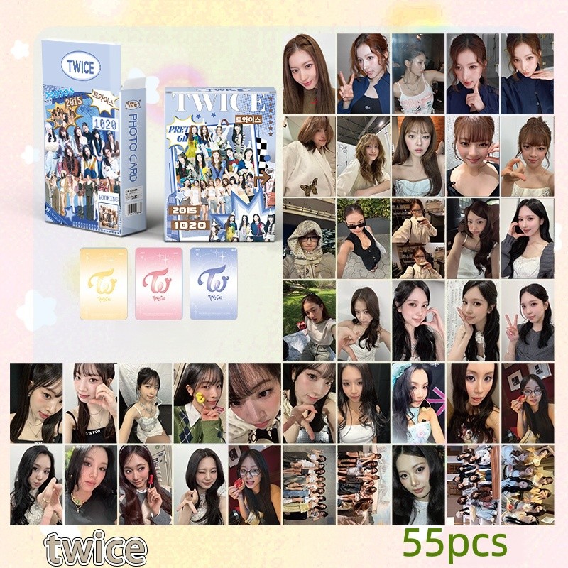 55pcs/box TWICE READY TO BE 2023 Album Photocards SET ME FREE Lomo