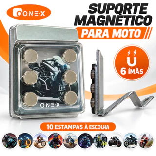 Suporte Celular Magnético Para Moto ONEX 6 Ímãs Forte Universal Guidão GPS Motoboy 10 Estampas