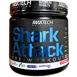 Pré-Treino Shark Attack Creatina Pre Workout 400g Suplemento Creatina Palatinose Completo