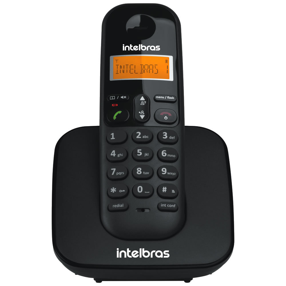 Telefone Sem Fio Com Identificador TS 3110 Preto Intelbras | Shopee Brasil