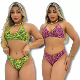 Conjunto de Biquíni Asa Delta Grande Top Fixo Sustentação Moda Praia Verão em Oferta na Shopee