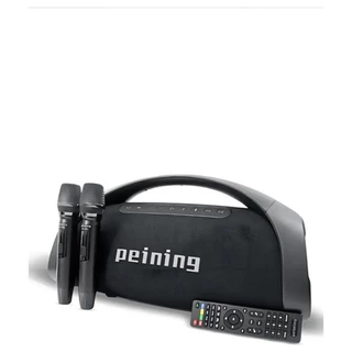 Caixa Som Peining PEI-SP02 400W Bluetooth Preto 127/220V Portátil Bateria Karaokê Microfone Led