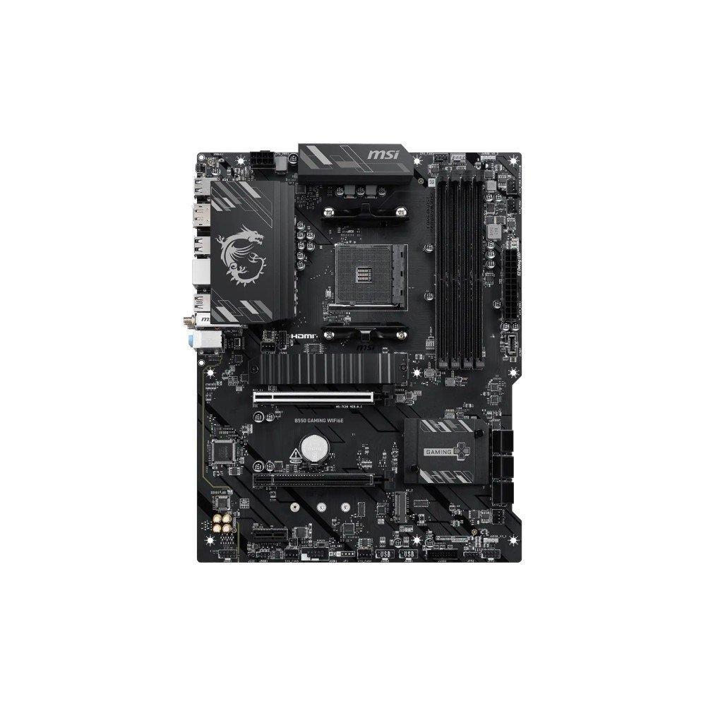Placa-Mãe Msi B550 Gaming WiFi6E, Amd Am4, Atx, Ddr4, Wi-Fi 6E, Bluetooth 5.3, Preto e Prata B550 Gaming Wifi6e