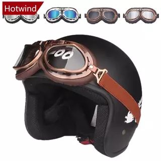 HOTWIND Retro Óculos À Prova De Vento Da Motocicleta UV E Poeira Combinados Com Capacetes De Equitação Fora De Estrada F