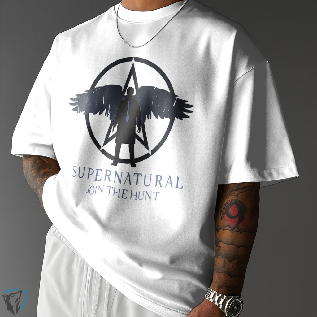 Camiseta Oversized Supernatural 🔥 | Estampa Castiel Join The Hunt