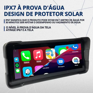 Multimidia 7 Polegadas Moto Carplay Android Auto Bluetooth Duplo Knup Ra-933 Preto