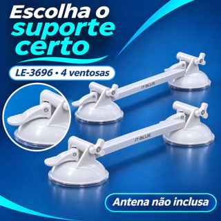 Suporte Starlink Mini LE-3696 Kit 2 Barras em Plástico Branco com Ventosas