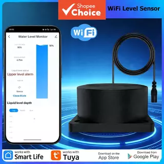 Sensor De Nível De Tanque De Água Ultrassônico WiFi De Uma Peça Medidor Sem Fio Monitor De Líquido Tuya Medição De Profu