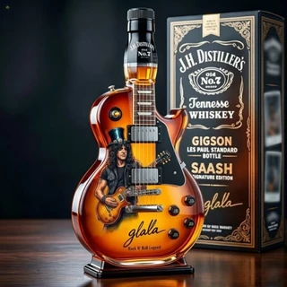 Garrafa De Uísque Em Formato De Guitarra-Vinho Tinto Vazia Selada Para Decoração