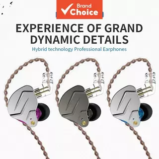 Fones de ouvido KZ ZSN Pro com fio, intra-auriculares, driver híbrido 1BA 1DD, graves HiFi, fones de ouvido de metal,