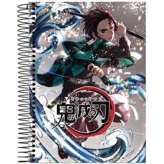 Caderno 10 Matérias 160Fls Kimetsu no Yaiba Lançamento