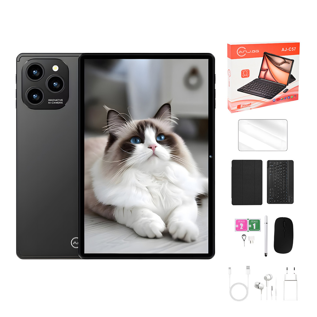 Tablet 10.1” Android 13 | 6GB+128GB Câmera 50MP+32MP Bateria 8000mAh 4G/5G Caneta Teclado Mouse