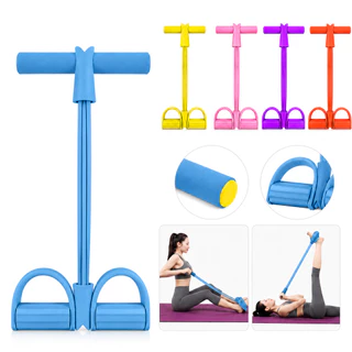 Elástico Extensor com Pedal Fitness Musculação Pilates Treino Funcional Fortalecimento