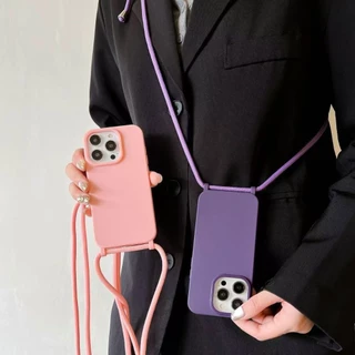 Case Capa para Celular Com Cordão Aveludada Por Dentro