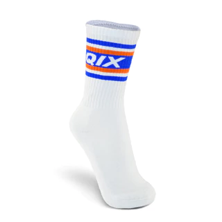 Meia QIX International Cano Médio Branco Old School Macio Algodão em Oferta na Shopee