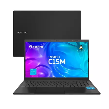 Notebook Positivo Vision C15M Intel Celeron N4500 Linux 8GB RAM 256GB eMMC 15.6 IPS