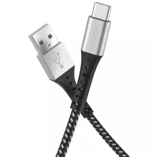 Cabo USB-A para USB-C Geonav 1,2m Nylon 40W