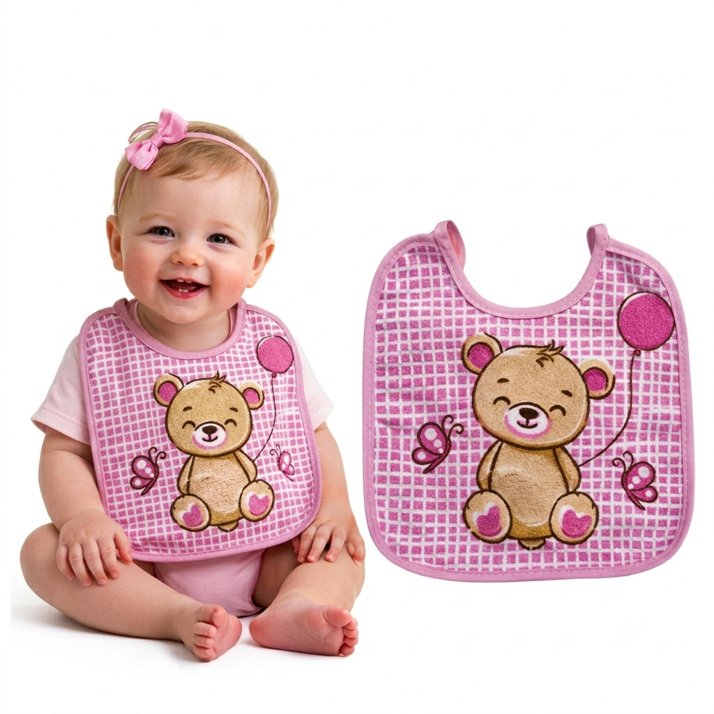Kit 3 Unidades Babador Bebê Forro Impermeável 100% Algodão | Shopee Brasil