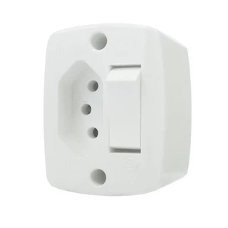 Interruptor Simples E Tomada 10a 2p+t Sobrepor Ilumi em Oferta na Shopee