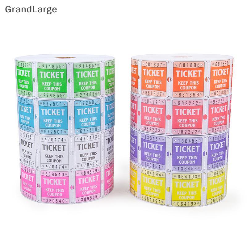 [GrandLarge] 2000 Folhas/Rolo Ingressos De Rifa Rasgáveis Rolos Duplos ...