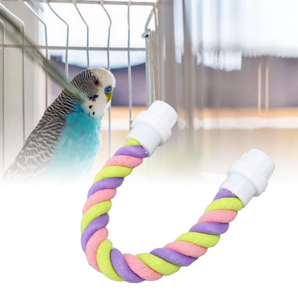 Hyhyhy Bird Rope Perch Bendable Climbing Toy Colorful Flexible Stable ...