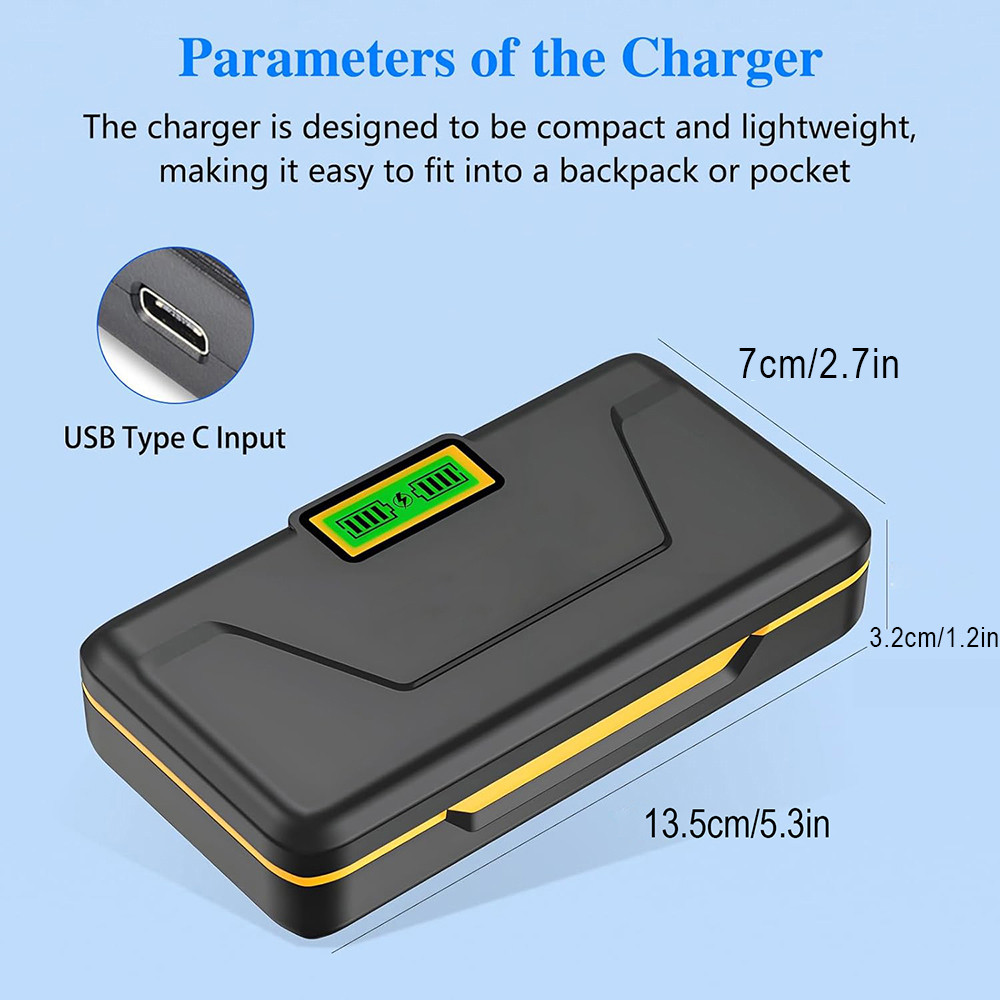 LP E6 dual battery fast charger with LCD display screen, compatible with Canon 80d, 80d, 80c, 90d