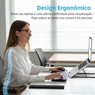 Suporte Para Notebook E MacBook com Altura Ajustável Dobrável