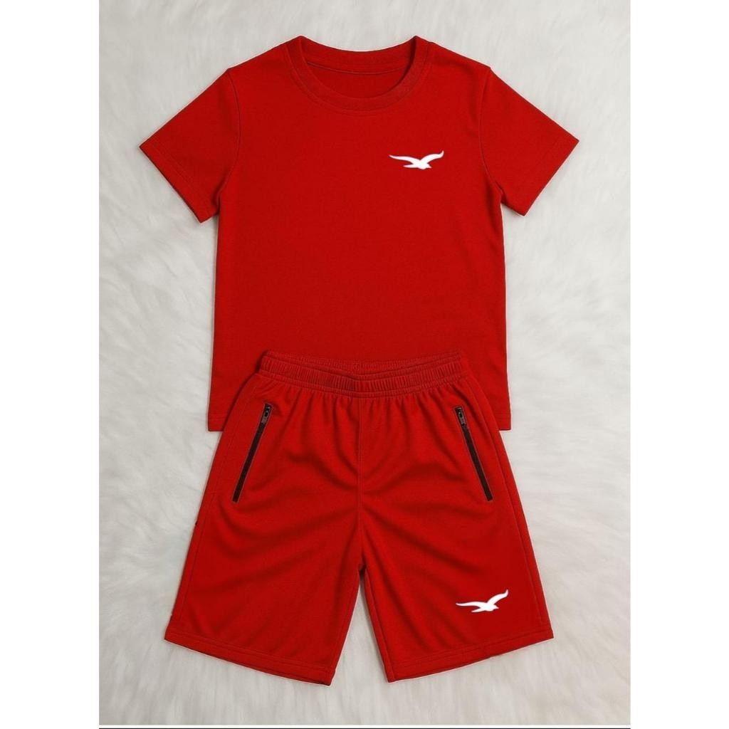 Camiseta e Bermuda Infantil E Juvenil Masculino Com Elástico e BOLSOS 04 á 16 Anos