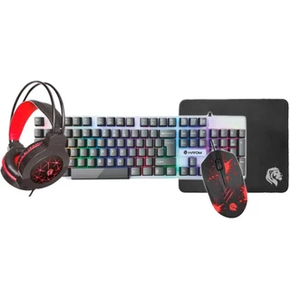 Kit Teclado Gamer 4 Em 1 Rgb Para Pc Headset MousePad Mouse - Hayom TC 3220