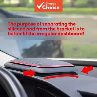 Suporte Universal de Silicone para Painel de Carro, Antiderrapante, Ventosa, Protetor Solar AR