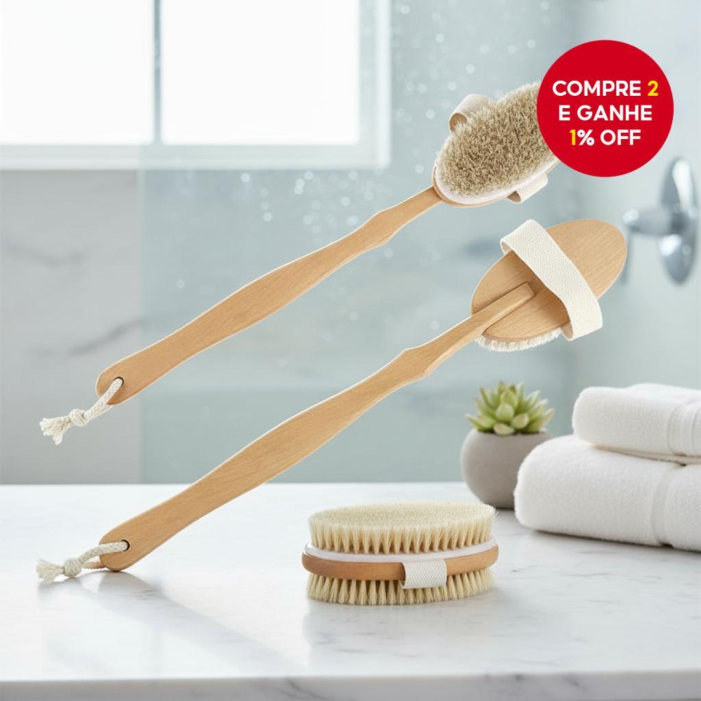 Escova de Banho com Cerdas Naturais: Ferramenta Esfoliante Manual para ...