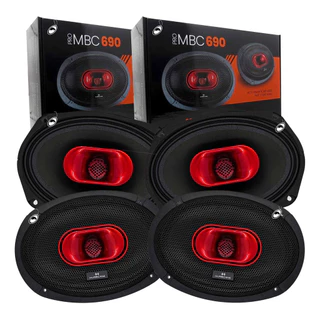 2 Pares Alto Falante Medio Grave Corneta Hurricane Pro MBC690 6x9 2 Vias 230W RMS 4 Ohms em Oferta na Shopee