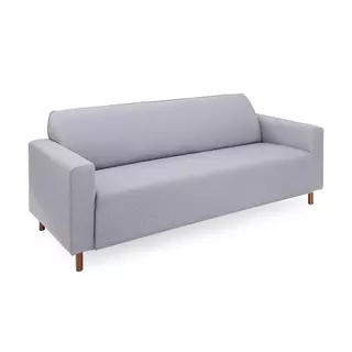 Sofá 4 Lugares Herval Elos, Linho Cinza, 208 cm em Oferta na Shopee