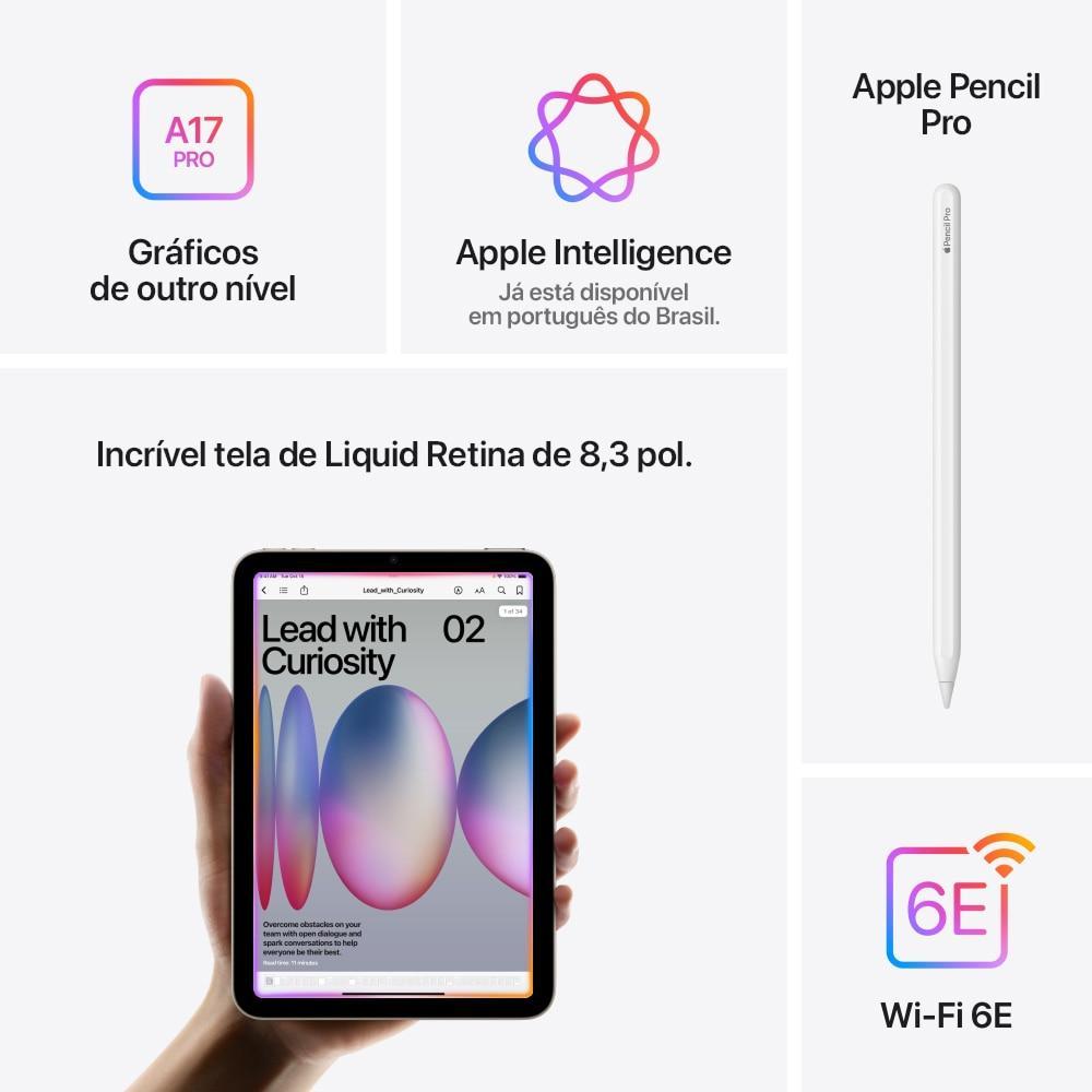 Apple iPad mini, A17 Pro, Wi‑Fi 512 GB – Roxo | Shopee Brasil