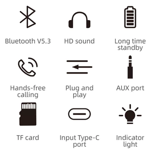 AUX Bluetooth 5.3 Receptor 3.5mm Jack Avião Adaptador Sem Fio Microfone Para TV Carro kit Alto-Falante PC Fone De Ouvido
