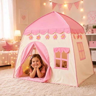 Barraca Tenda Cabana Menina Infantil Dobrável Menor Preço Rosa Flor