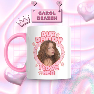 Caneca Xicara Porcelana 325ml Carol Biazin Personalizada Presente Decoração Casa Amigo Secreto Natal