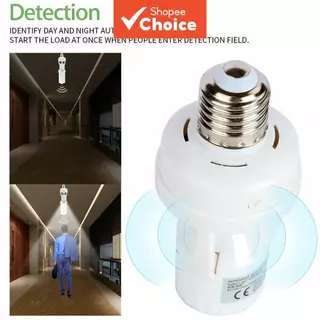 Axus 2026 Sensor De Movimento Inteligente Suporte Da Lâmpada E27 Pir Indução Adaptador Base Conversor Automático LED