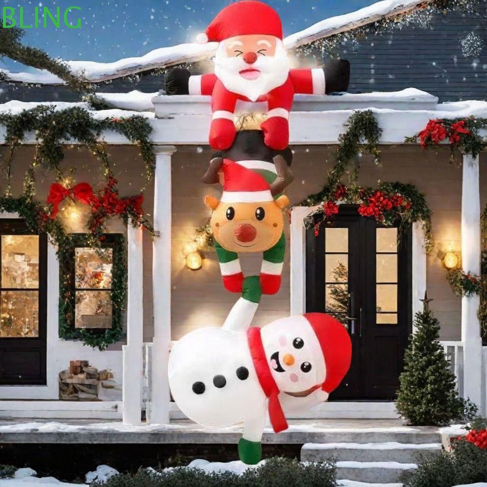 Bonecas Infláveis De Natal BLING , Decoração Inflável Com Luz LED , Brinquedos Modelo DIY