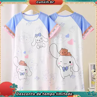 Kit Pijama Kuromi Infantil Menina Saia De Noite Para Pijamas De Verão Roupas Para Casa em Oferta na Shopee