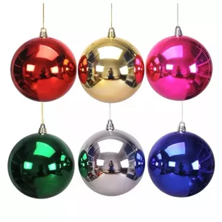 Bola Decoração Arvore De Natal Hiperfesta 3/5/6cm com 6/12/24 unid.