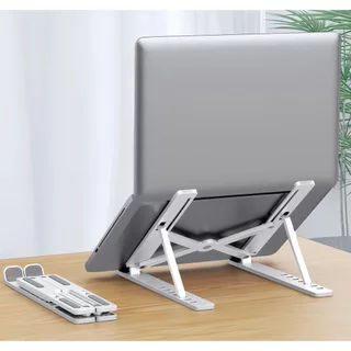 1 Pc Suporte para Notebook Ajustável Ergonômico Preto e Branco Dobrável Melhor Resfriamento Postura