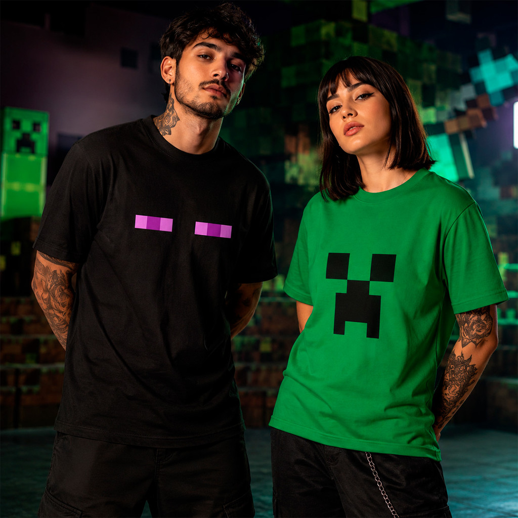 Camiseta Game Craft Mine Masculina e Feminina 100% Algodão – Plus Size e Kit com 2