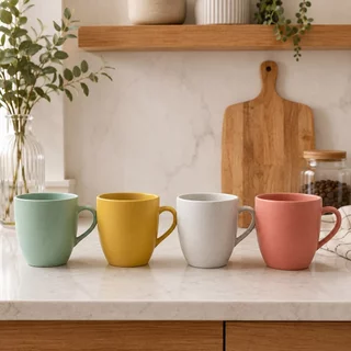 Caneca Cerâmica Color 330ml Tons Pastéis
